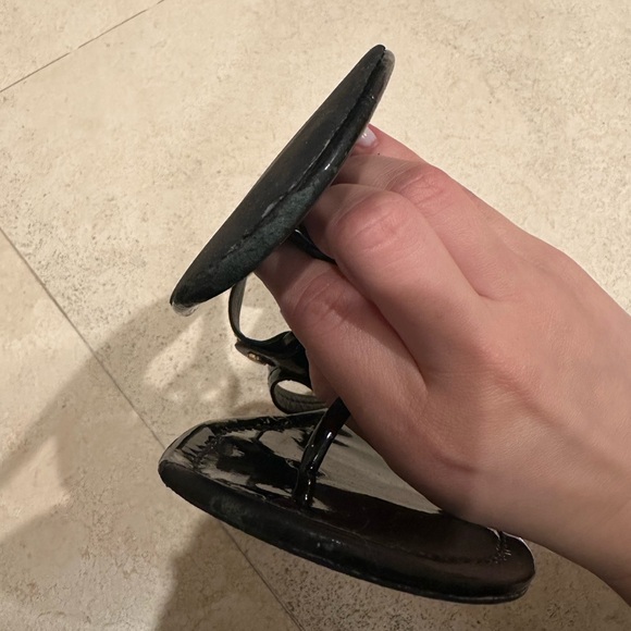 Tory Burch Miller Patent Thong Sandal - Black Patent - Picture 6 of 6